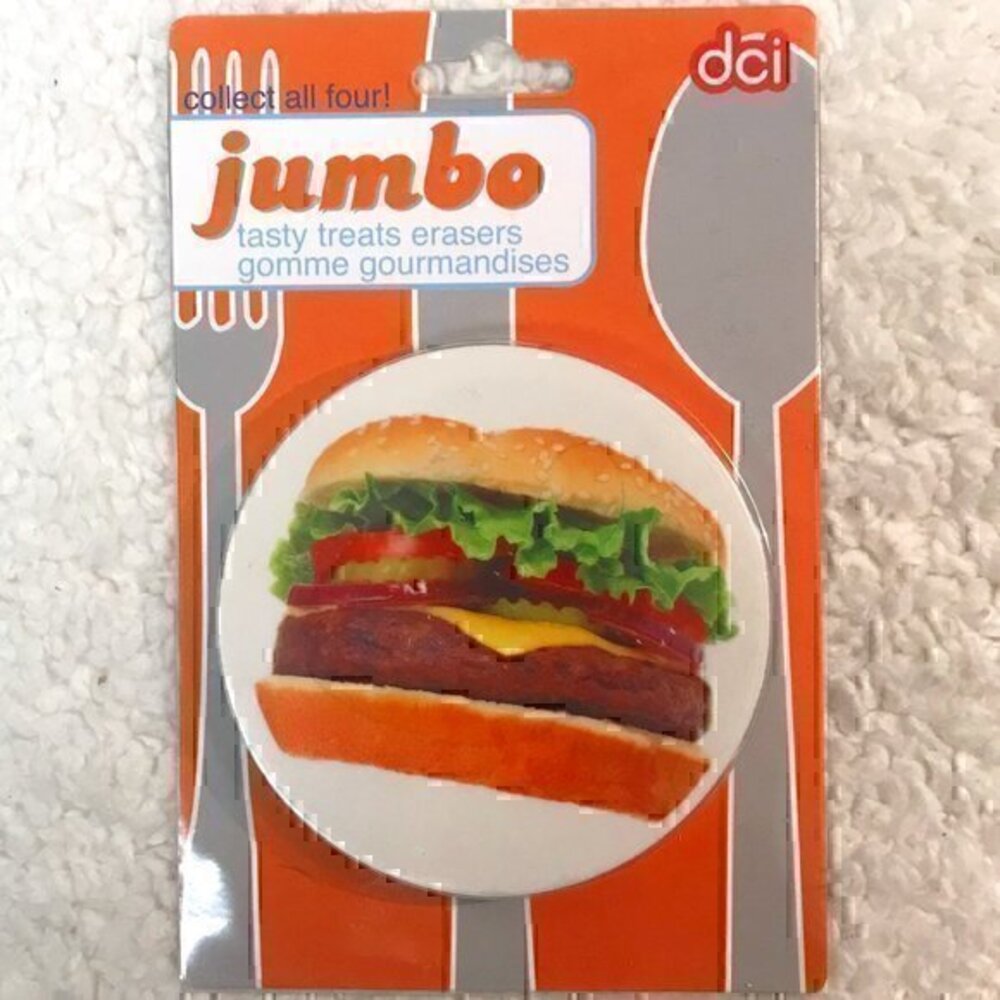 🎉 2/$10 DCI Jumbo "Hamburger Tasty Treats" Eraser